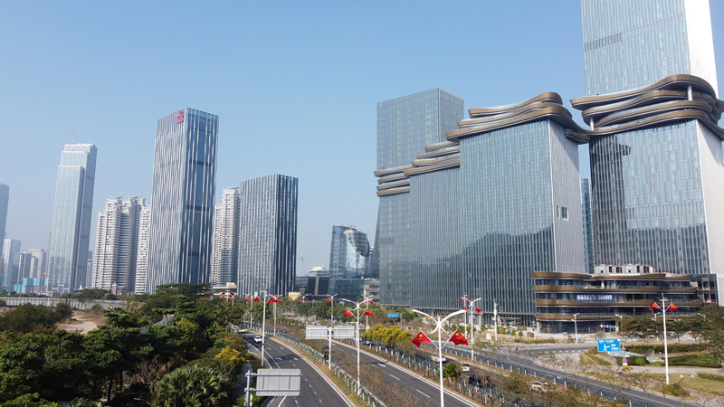 2024年1月1日，廣東珠海，橫琴粵澳深度合作區(qū)樓群。